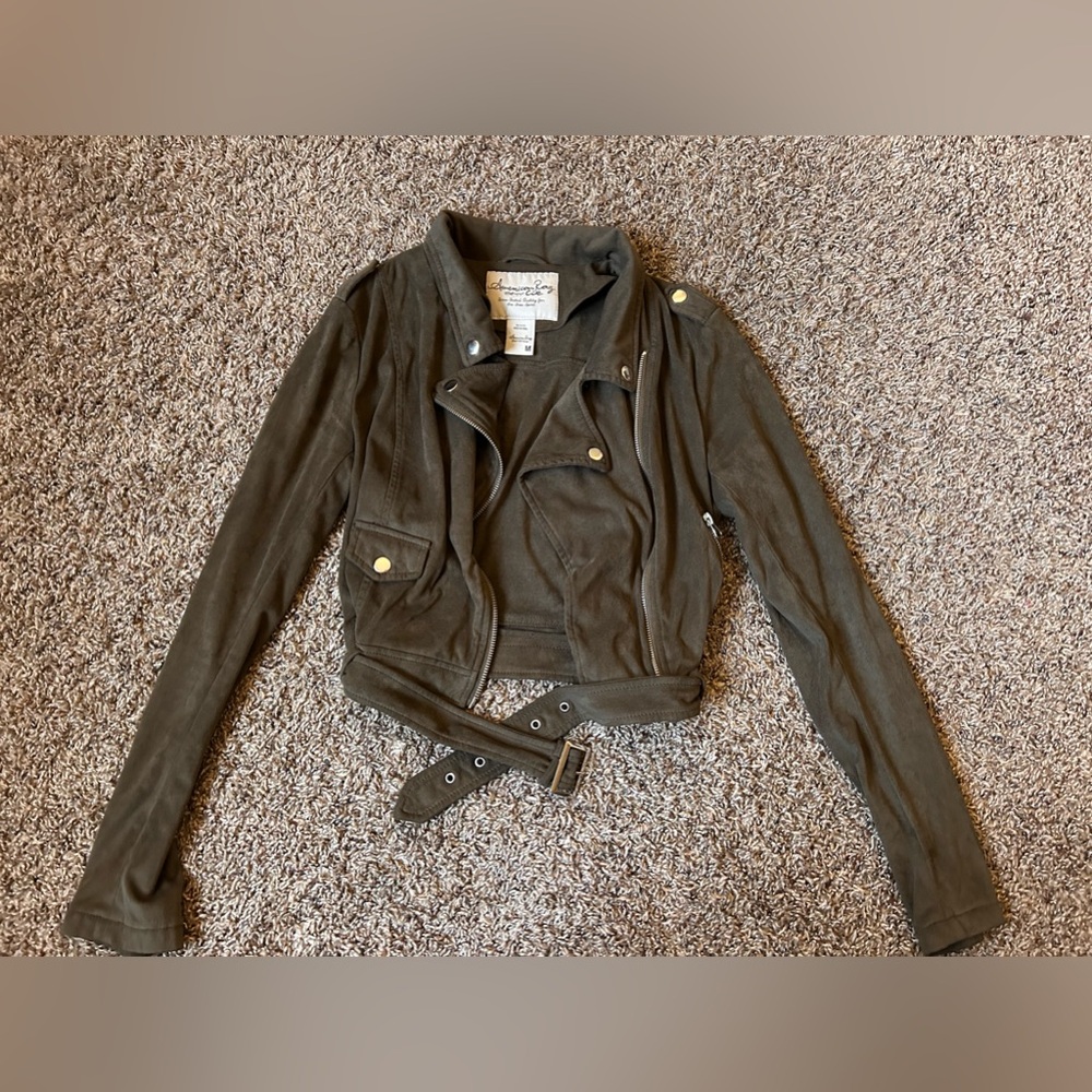 American Rag Olive Green Bomber Jacket
